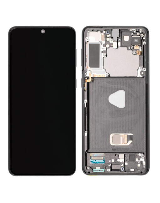 Oem Screen Replacement With Frame For Samsung Galaxy S21 Plus Black Famousupply